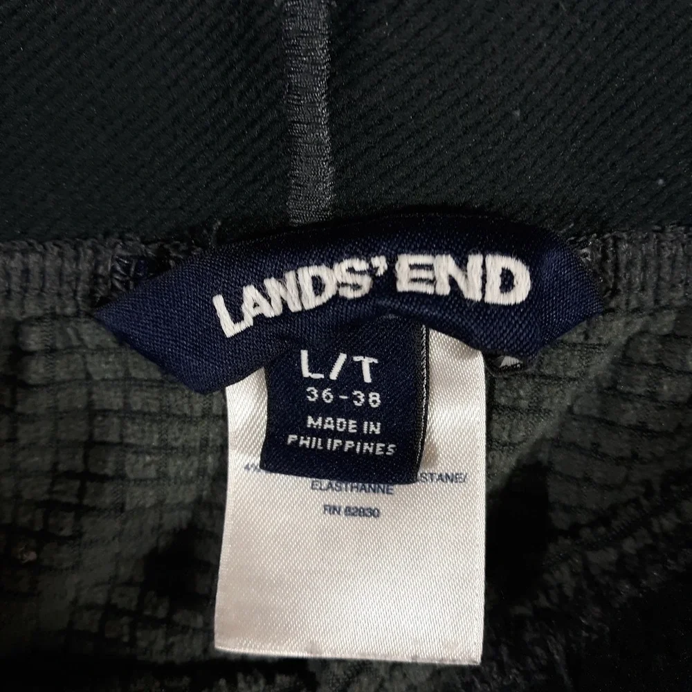 Lands' End Base Layer Leggings Pants Elastic Waist Knit Outdoor Mens L Tall